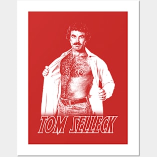 Tom Selleck - White Posters and Art